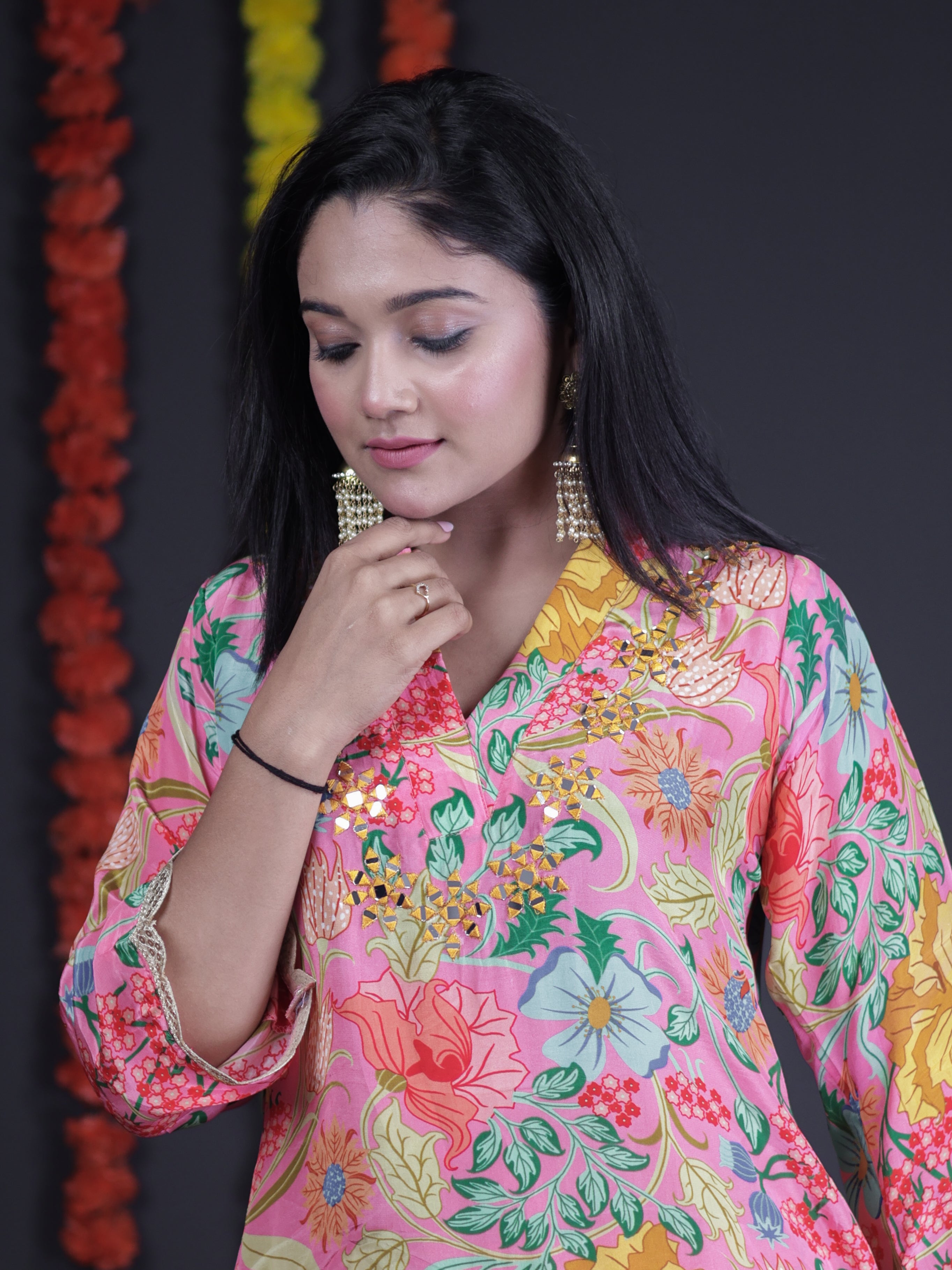 SONGS OF SPRING MULTICOLOR CREPE CO-ORD SET