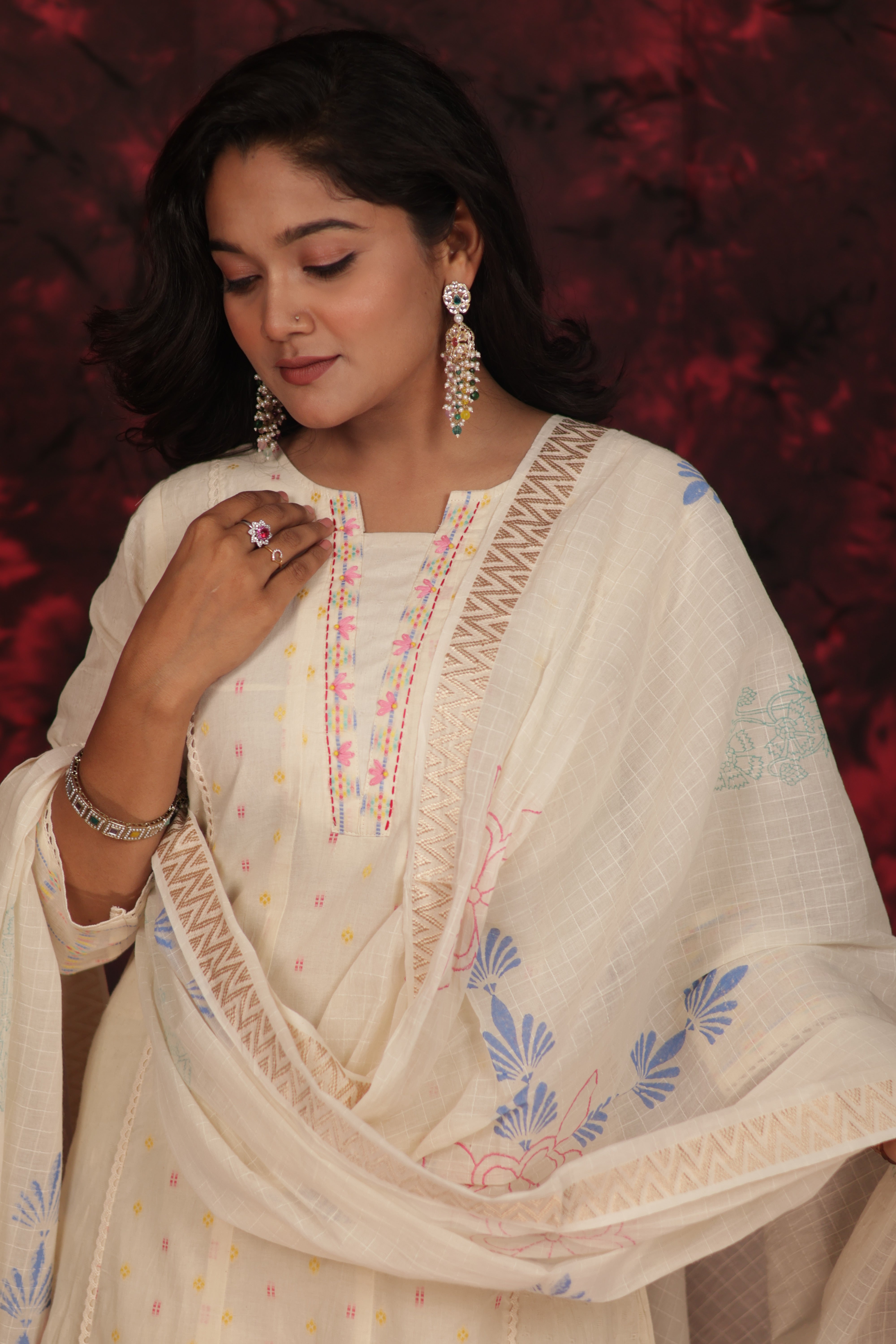 RANGKAARI THREADS OF KUTCH COTTON SUIT SET