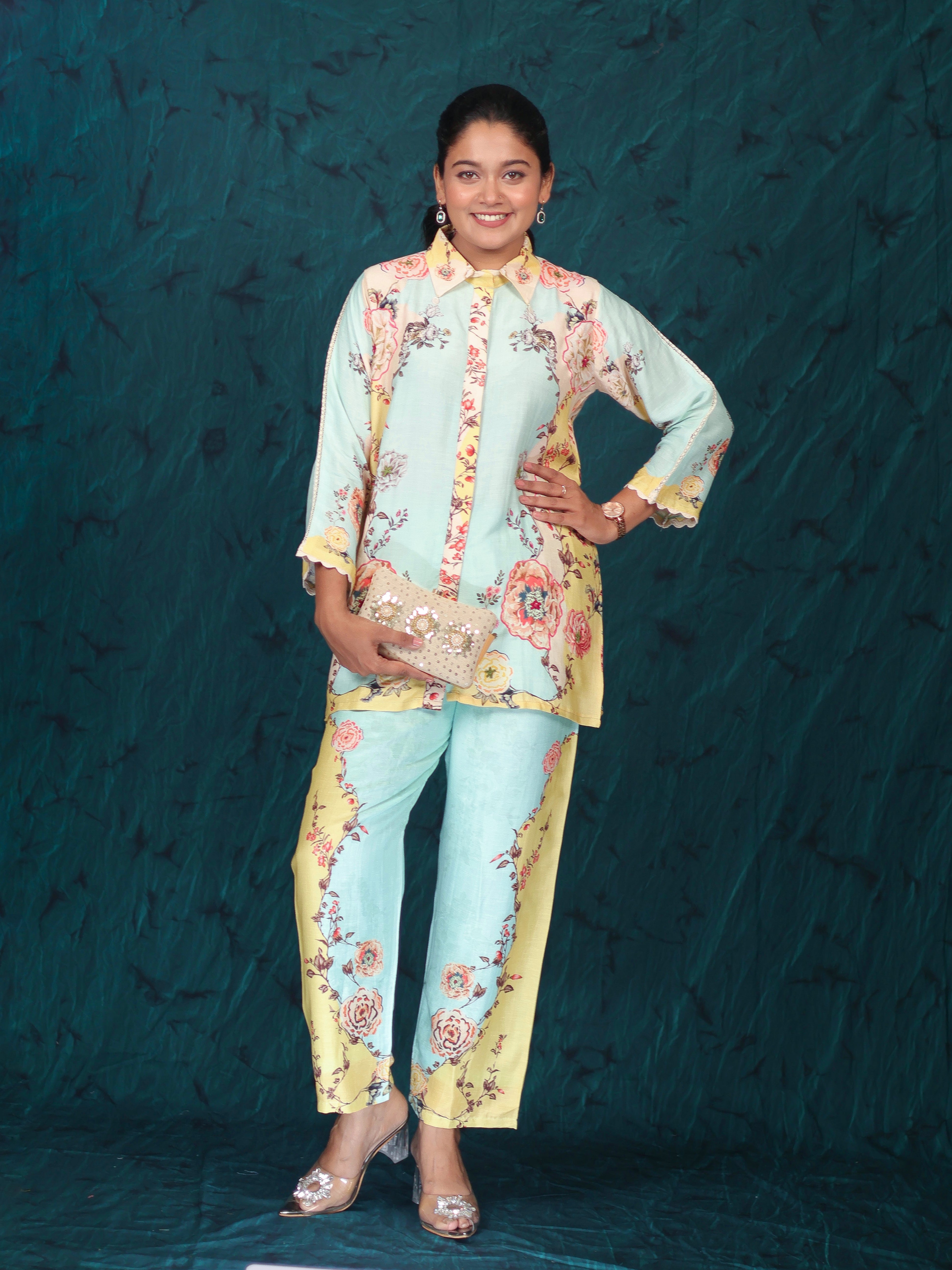 PASTEL PRINT STORY MUSLIN COORD SET