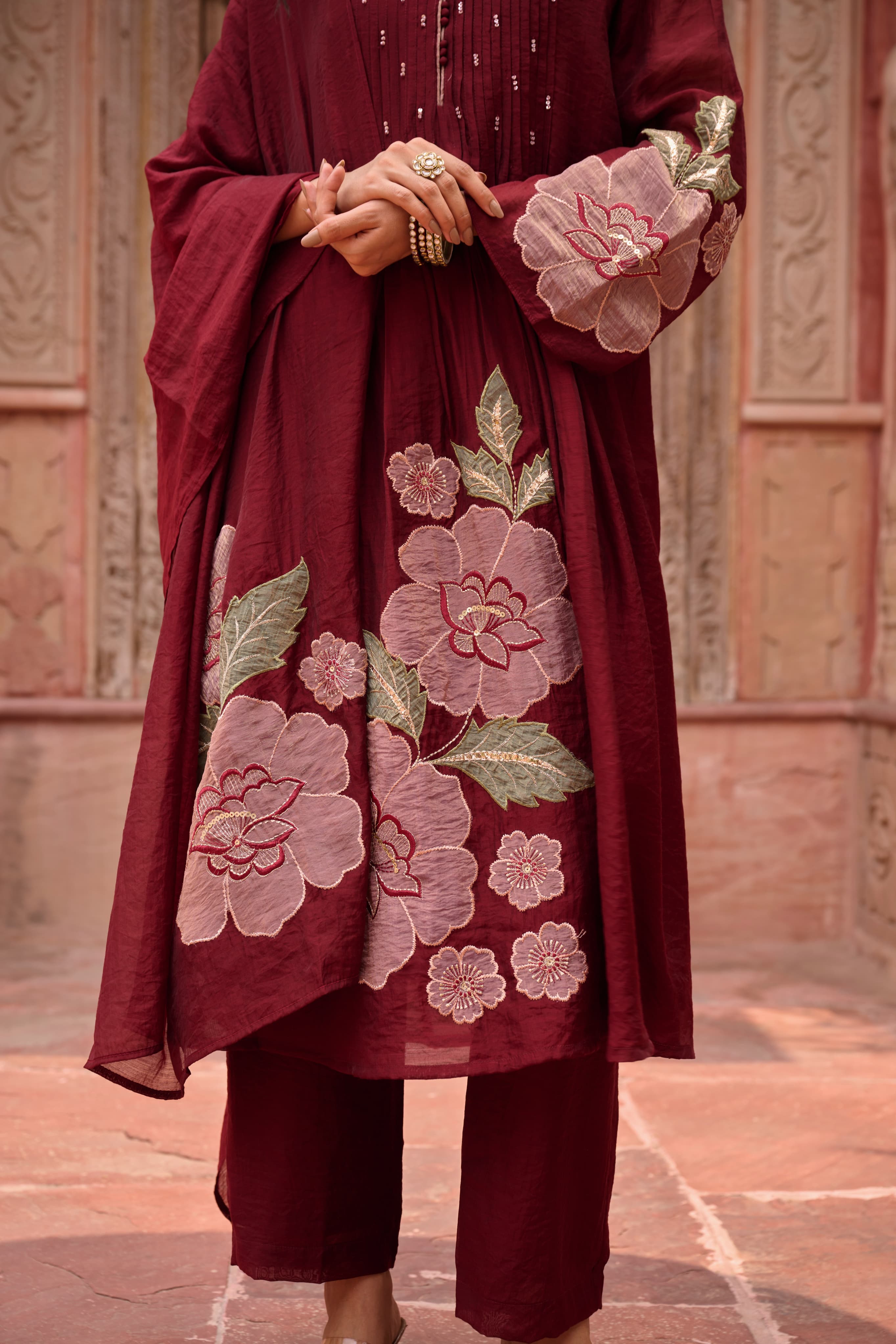 GULNAAR MUL CHANDERI SUIT SET