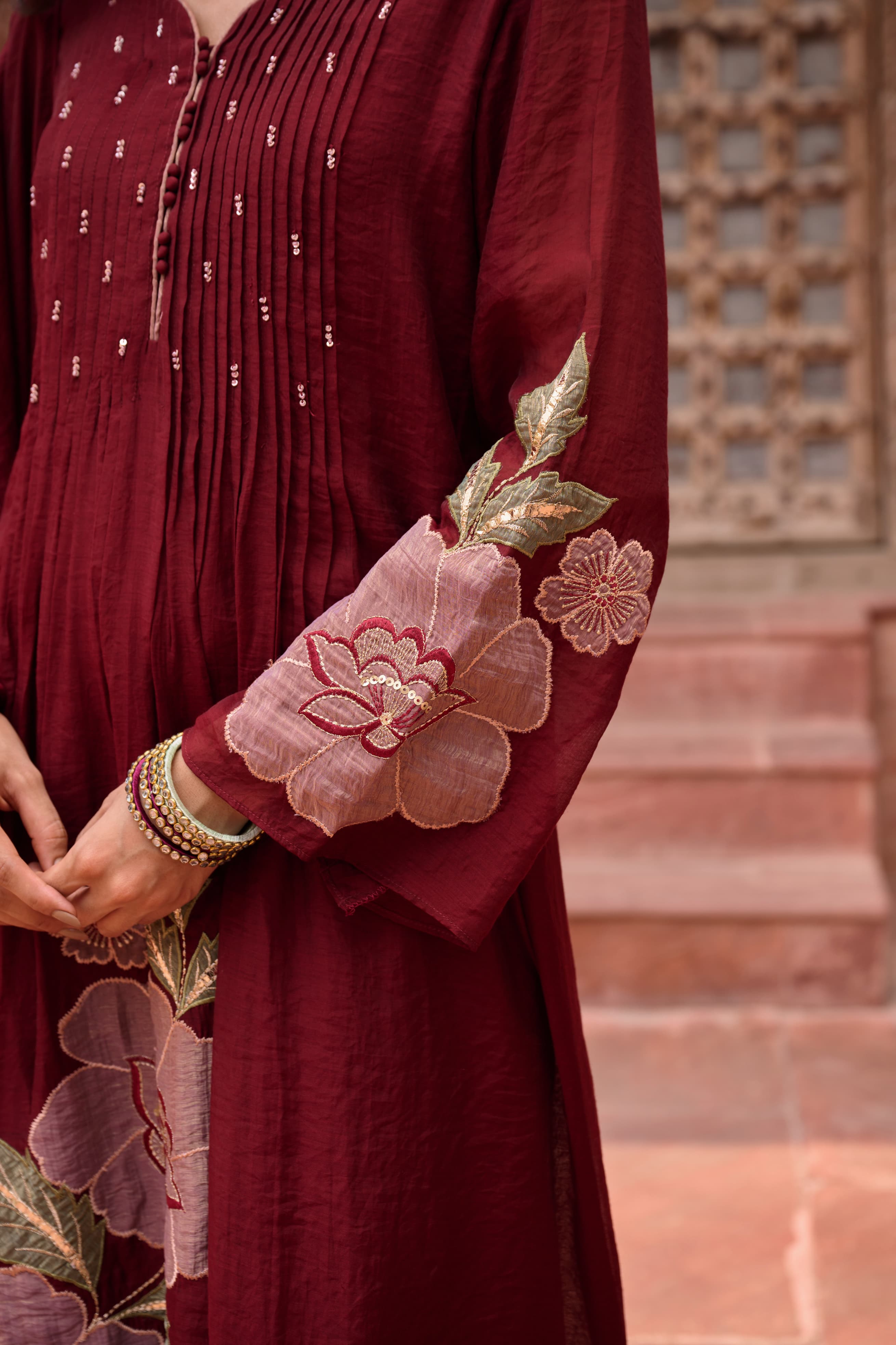 GULNAAR MUL CHANDERI SUIT SET