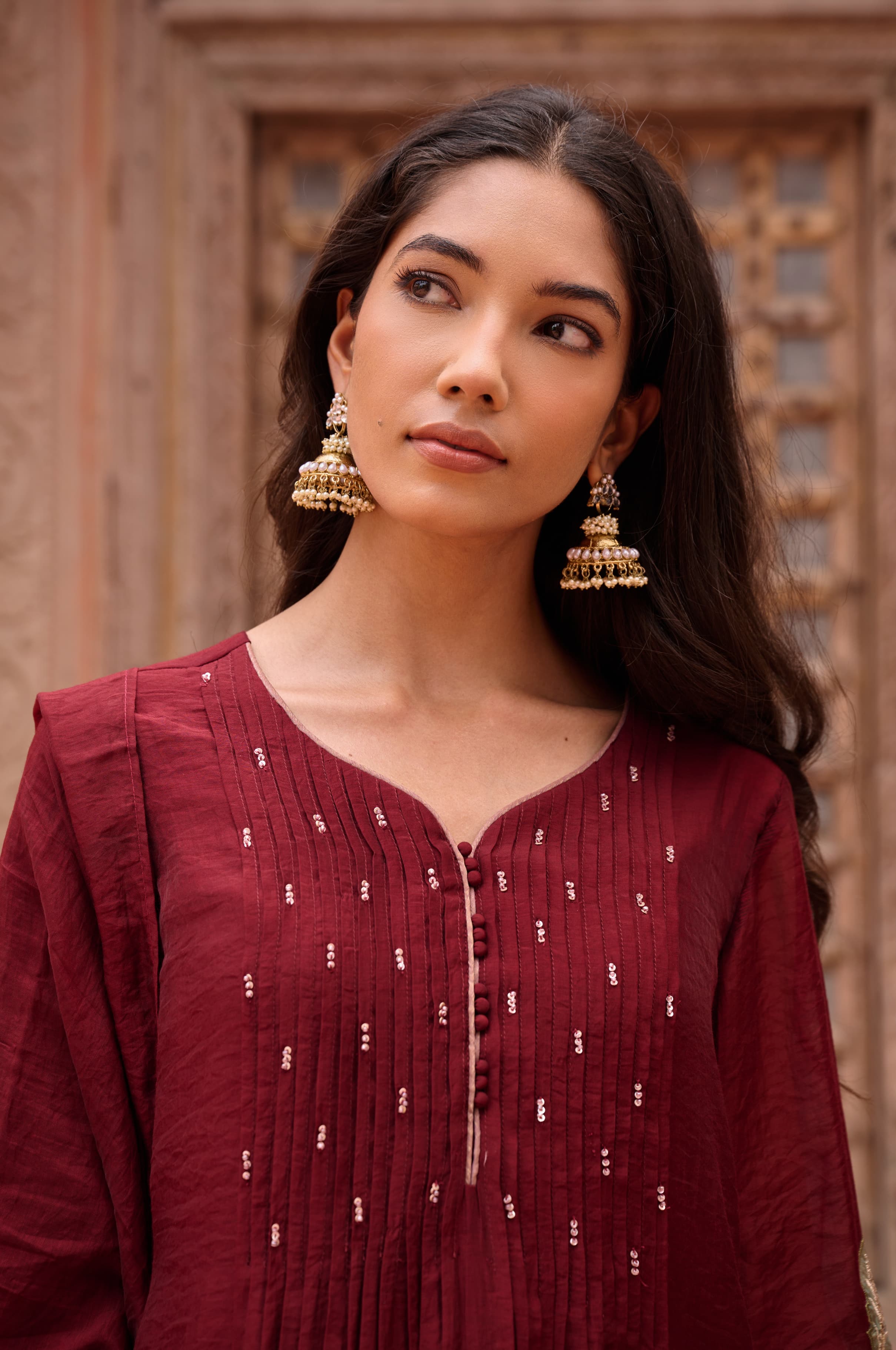 GULNAAR MUL CHANDERI SUIT SET