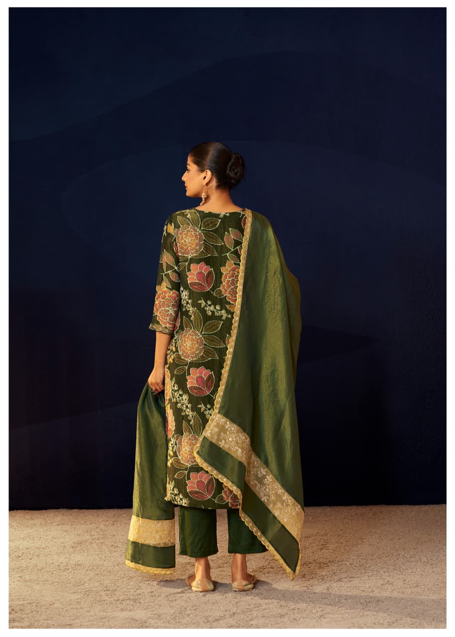 PADMA VRIKSHA OLIVE GREEN SUIT SET