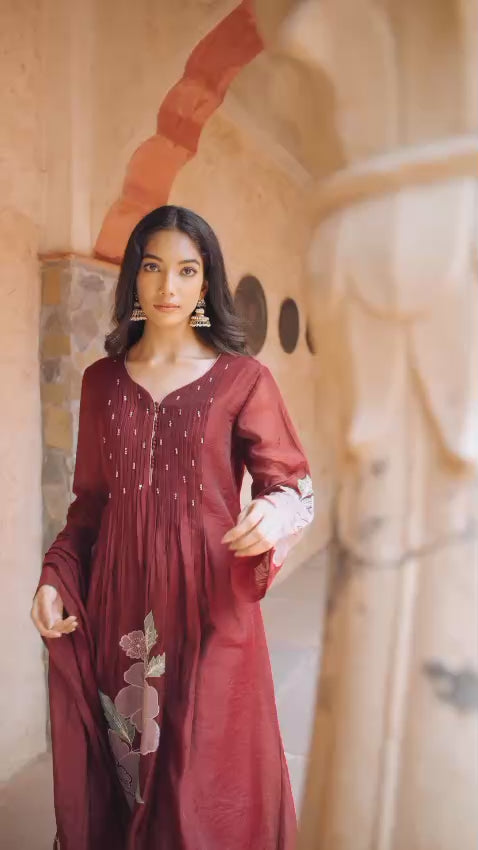 GULNAAR MUL CHANDERI SUIT SET